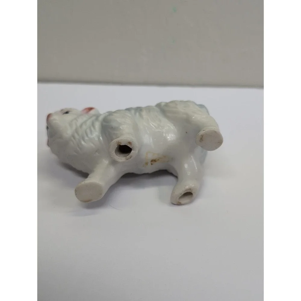 Vintage Homco Ceramic White Sheep Figurine, model #5552 Nativity Scene